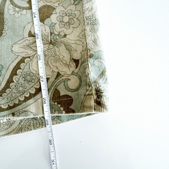 Tempted Womens Blazer Coat BOHO Vintage Paisley Print Corduroy Tan Brown Large - Picture 9 of 9